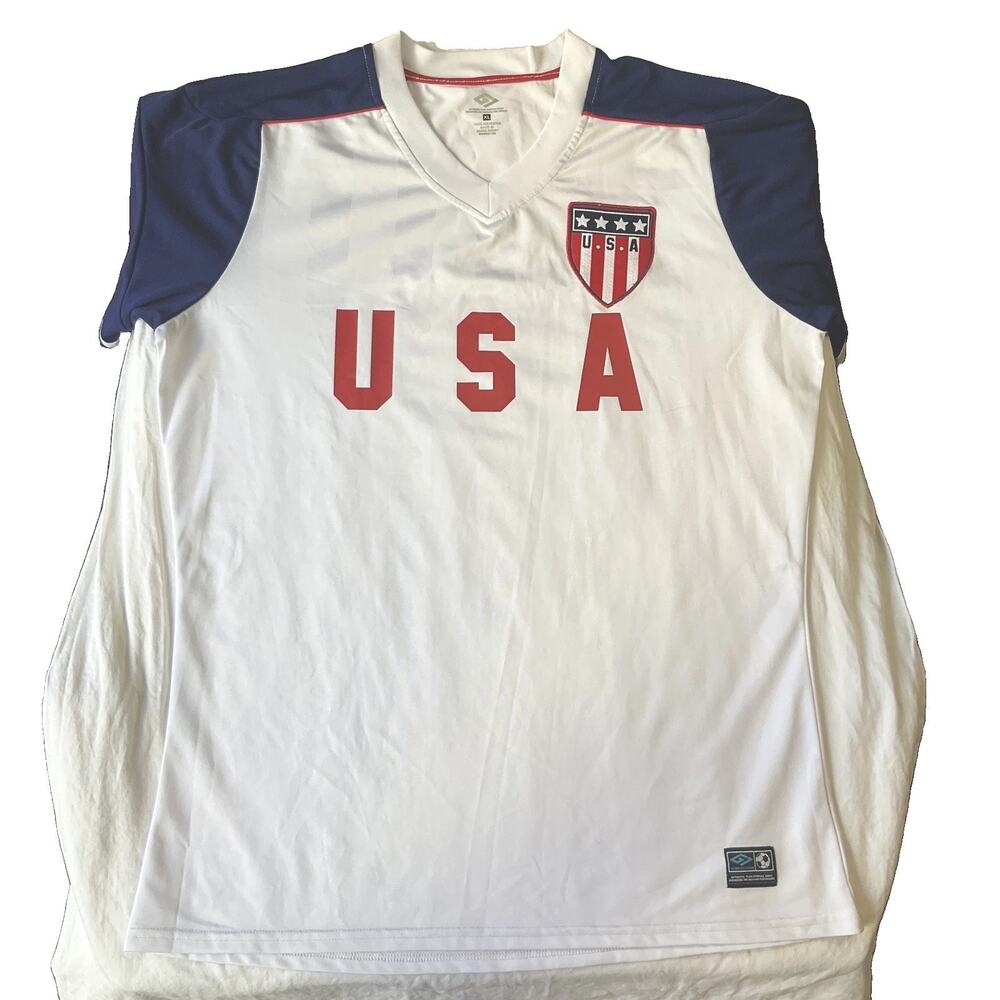 United States Women National Soccer Team Men Shirt XL White Shield Patch
